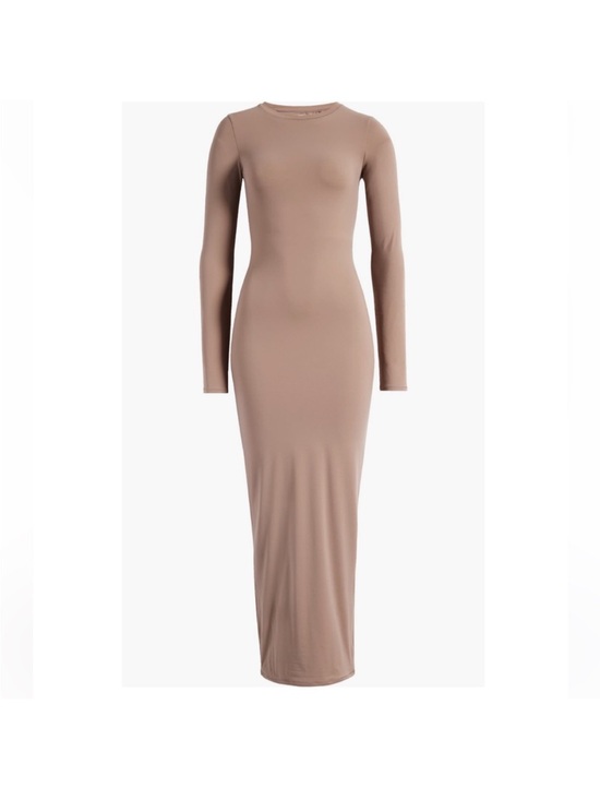 SKIMS Dresses & Skirts - SKIMS fits everybody crew neck Long Sleeve Maxi Dress in umber S